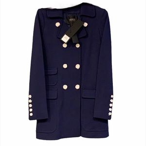 BIRD BY JUICY MINA NAVY COAT NWT